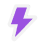 Ícone de um raio roxo
